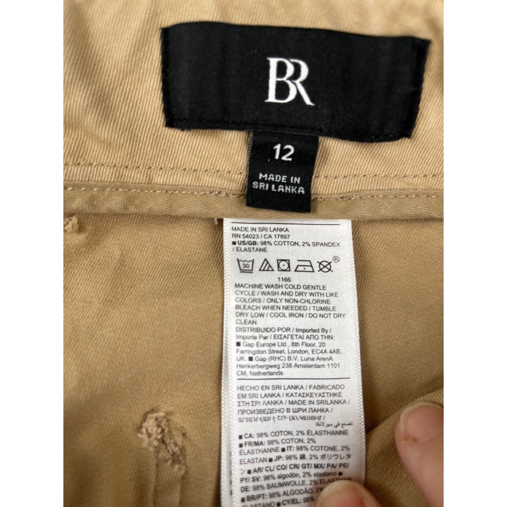 Banana Republic Womens Pants Khaki Size 12 Straight Leg Chino  Cotton - Picture 3 of 9